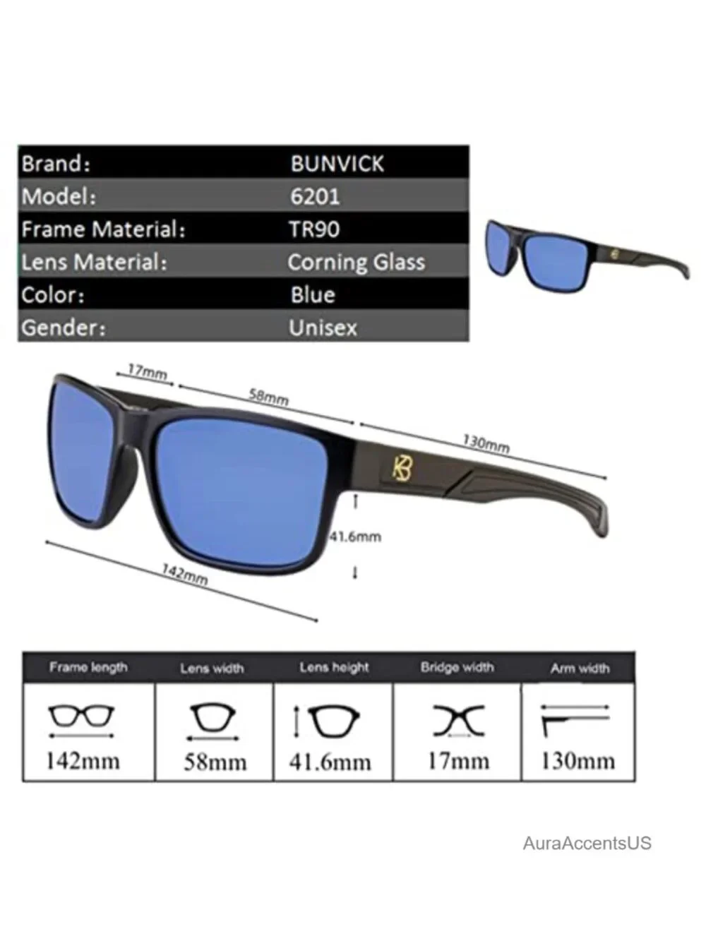 Polarized HD Genuine Glass Sunglasses Italian Design TR90 Frame UV400